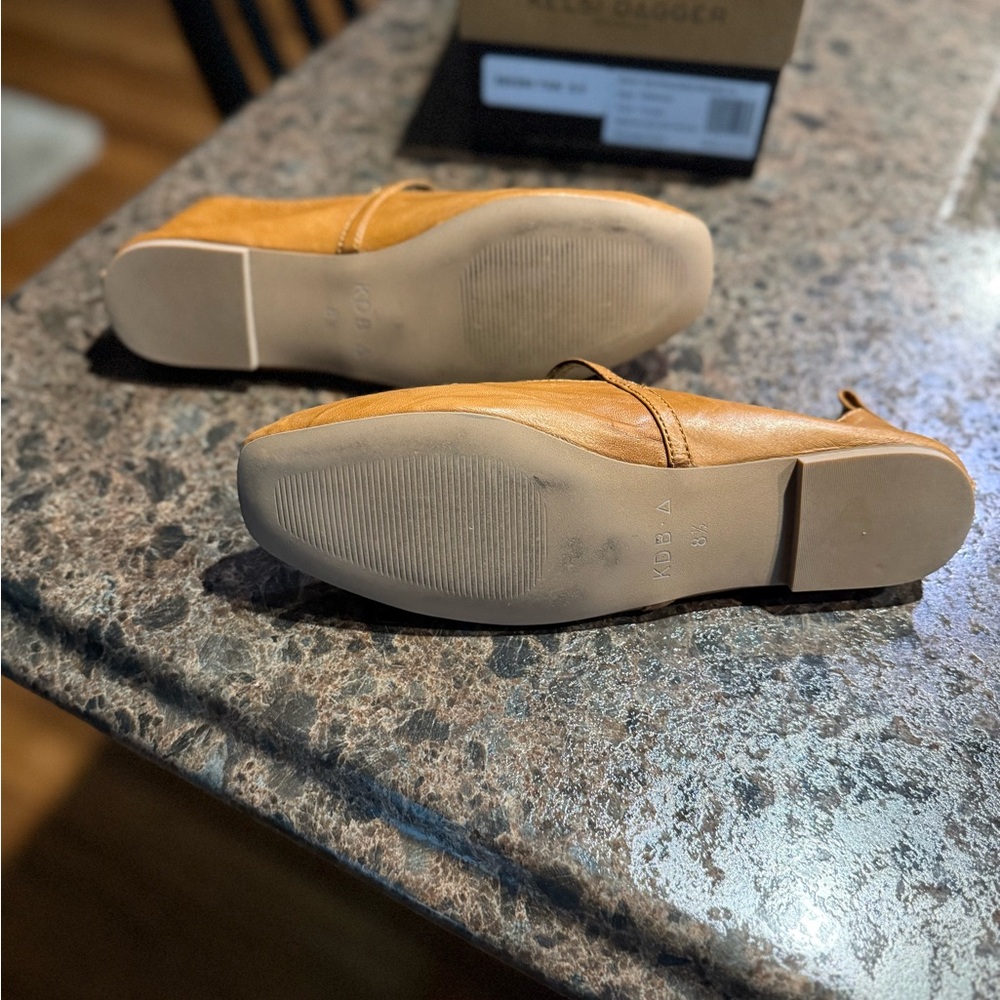 Kelsi Dagger Tan Leather Mary Jane Loafers size 8.5 - Picture 4 of 5